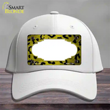 Yellow Black Cheetah Scallop Oil Rubbed Novelty License Plate Hat Cotton / White