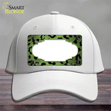 Lime Green Black Cheetah Scallop Oil Rubbed Novelty License Plate Hat Cotton / White