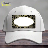 Gold Black Cheetah Scallop Oil Rubbed Novelty License Plate Hat Cotton / White