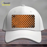 Orange White Small Dots Oil Rubbed Novelty License Plate Hat Cotton / White