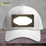 Brown White Small Dots Scallop Oil Rubbed Novelty License Plate Hat Cotton / White