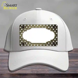 Gold White Small Dots Scallop Oil Rubbed Novelty License Plate Hat Cotton / White