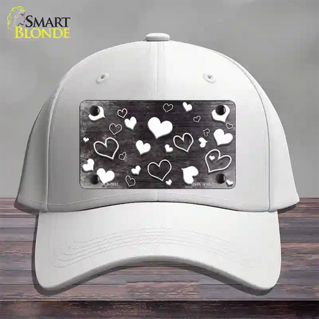 Black White Love Oil Rubbed Novelty License Plate Hat Cotton / White