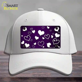 Purple White Love Oil Rubbed Novelty License Plate Hat Cotton / White