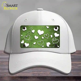 Lime Green White Love Oil Rubbed Novelty License Plate Hat Cotton / White