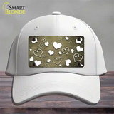 Gold White Love Oil Rubbed Novelty License Plate Hat Cotton / White