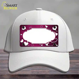 Pink White Love Scallop Oil Rubbed Novelty License Plate Hat Cotton / White