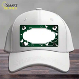 Green White Love Scallop Oil Rubbed Novelty License Plate Hat Cotton / White