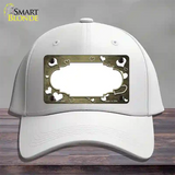 Gold White Love Scallop Oil Rubbed Novelty License Plate Hat Cotton / White