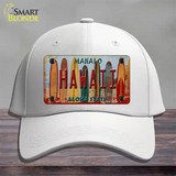 Hawaii Surfboards State Novelty License Plate Hat Cotton / White