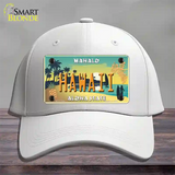 Hawaii Pineapple Novelty License Plate Hat Cotton / White