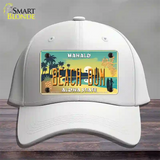 Beach Bum Hawaii Pineapple Novelty License Plate Hat Cotton / White