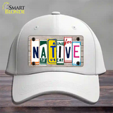 Native License Plate Art Wood Novelty License Plate Hat Cotton / White