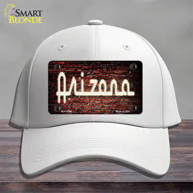 Arizona Neon Brick Novelty License Plate Hat Cotton / White