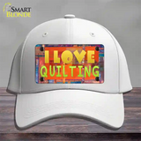 I Love Quilting Novelty License Plate Hat Cotton / White