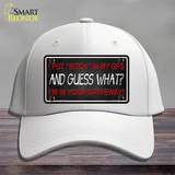 Bitch In My GPS Novelty License Plate Hat Cotton / White