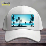 Sunset Blue Novelty License Plate Hat Cotton / White