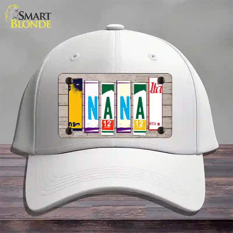 Nana Wood License Plate Art Novelty License Plate Hat Cotton / White