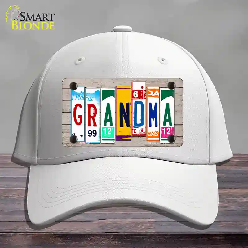 Grandma Wood License Plate Art Novelty License Plate Hat Cotton / White