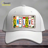 One Love Wood License Plate Art Novelty License Plate Hat Cotton / White