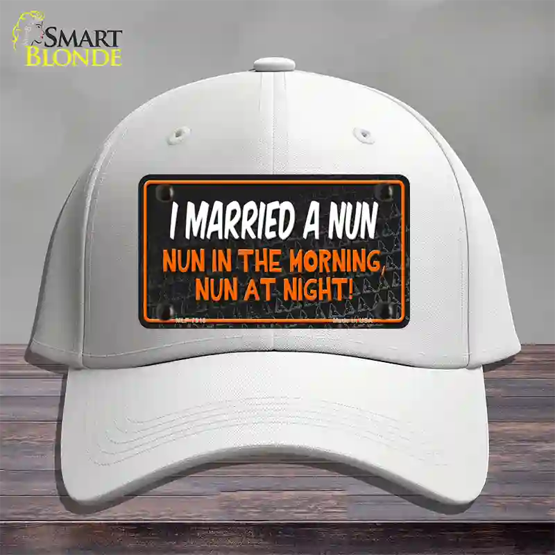 I Married A Nun Novelty License Plate Hat Cotton / White