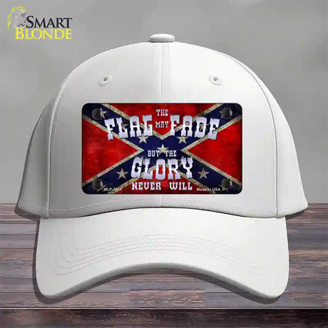 Flag May Fade Novelty License Plate Hat Cotton / White