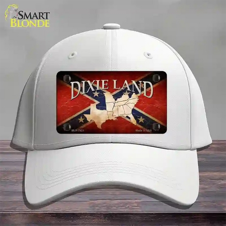 Dixie Land Novelty License Plate Hat Cotton / White