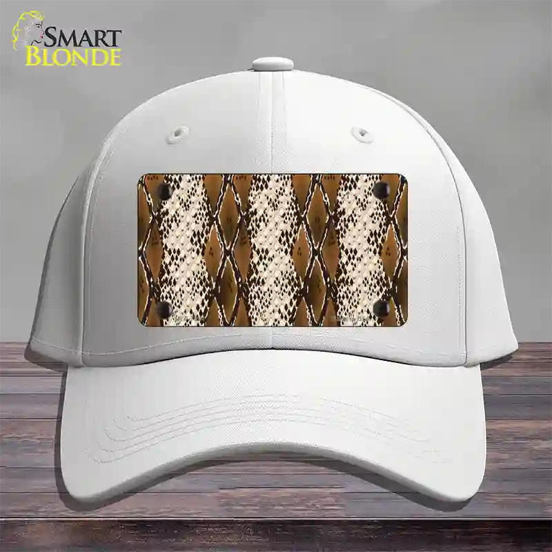 Snake Print Novelty License Plate Hat Cotton / White