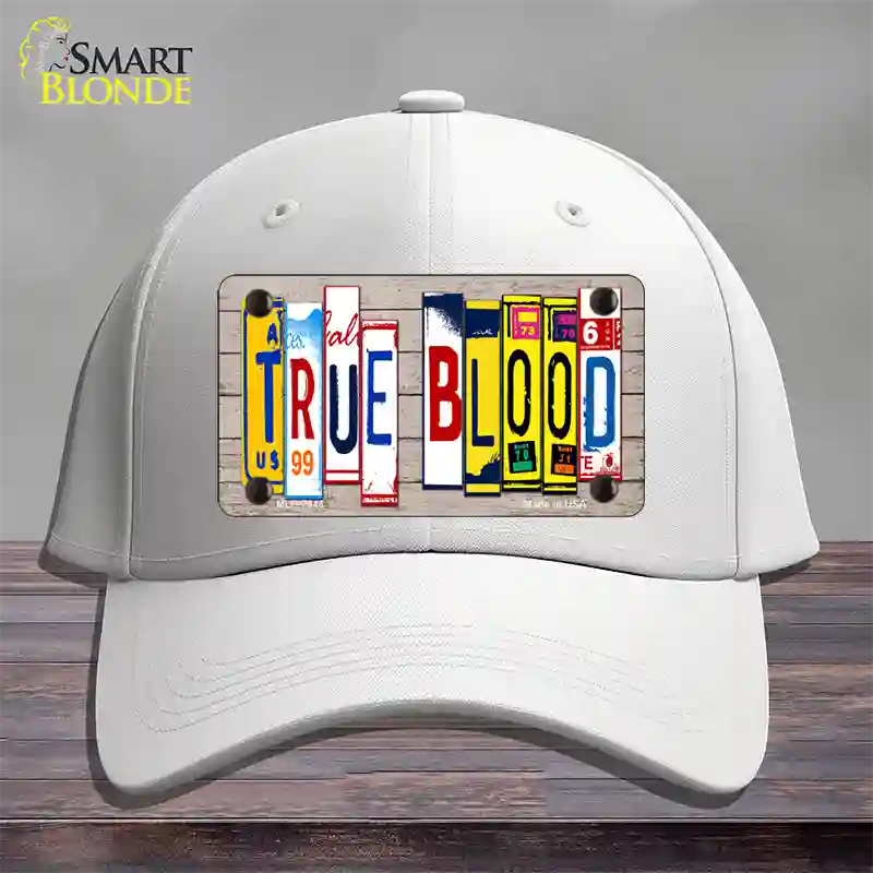 True Blood Wood License Plate Art Novelty License Plate Hat Cotton / White