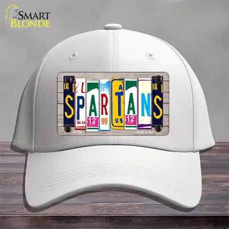 Spartans Wood License Plate Art Novelty License Plate Hat Cotton / White