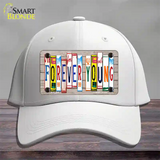 Forever Young Wood License Plate Art Novelty License Plate Hat Cotton / White