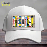 Rock N Roll Wood License Plate Art Novelty License Plate Hat Cotton / White