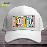 Road Trip Wood License Plate Art Novelty License Plate Hat Cotton / White