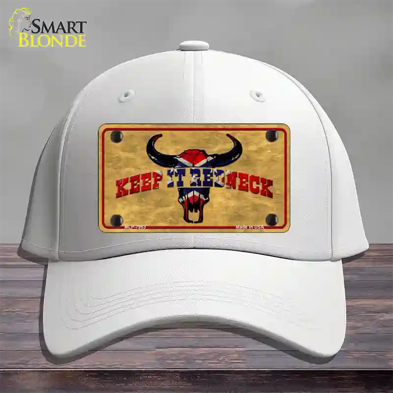 Keep It Redneck Novelty License Plate Hat Cotton / White