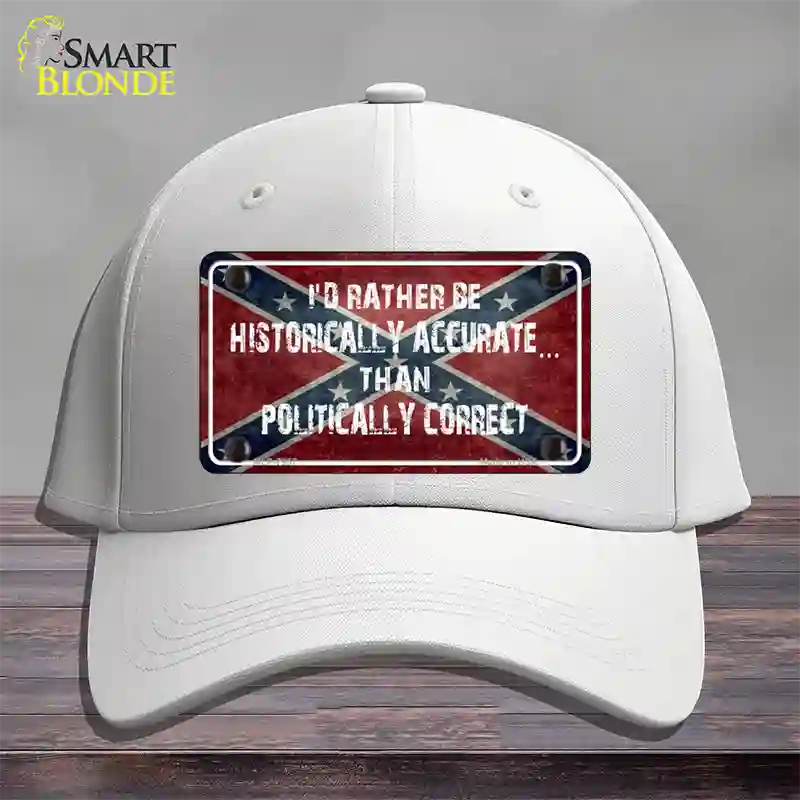 Historically Accurate Novelty License Plate Hat Cotton / White