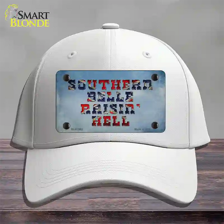 Southern Bell Raisin Hell Novelty License Plate Hat Cotton / White