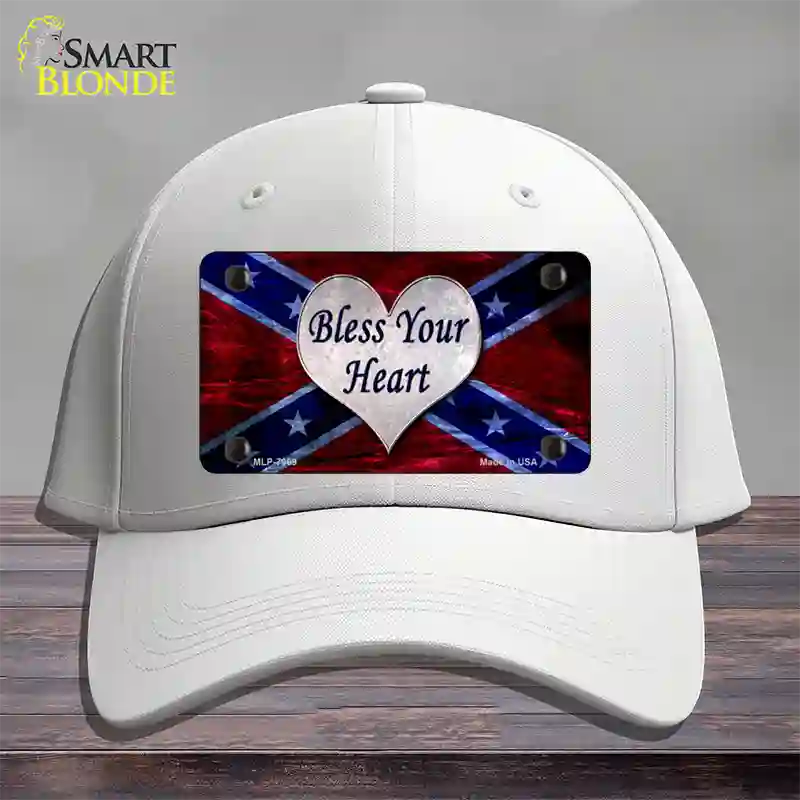 Bless Your Heart Novelty License Plate Hat Cotton / White