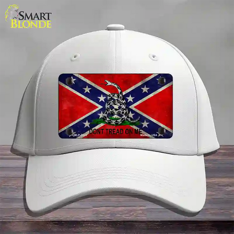 Confederate Dont Tread Novelty License Plate Hat Cotton / White