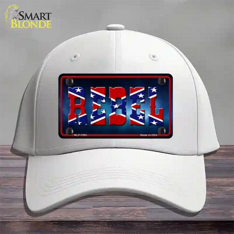 Rebel Novelty License Plate Hat Cotton / White