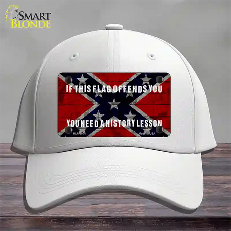 History Lesson Novelty License Plate Hat Cotton / White