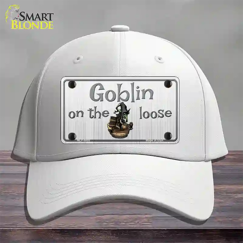 Goblin On The Loose Novelty License Plate Hat Cotton / White