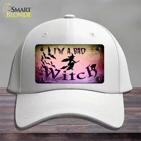 Im A Bad Witch Novelty License Plate Hat Cotton / White