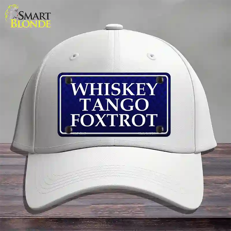 Whiskey Tango Foxtrot Novelty License Plate Hat Cotton / White