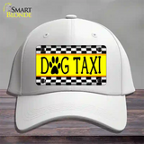 Dog Taxi Novelty License Plate Hat Cotton / White