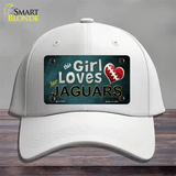 This Girl Loves Her Jaguars Novelty License Plate Hat Cotton / White