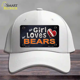 This Girl Loves Her Bears Novelty License Plate Hat Cotton / White