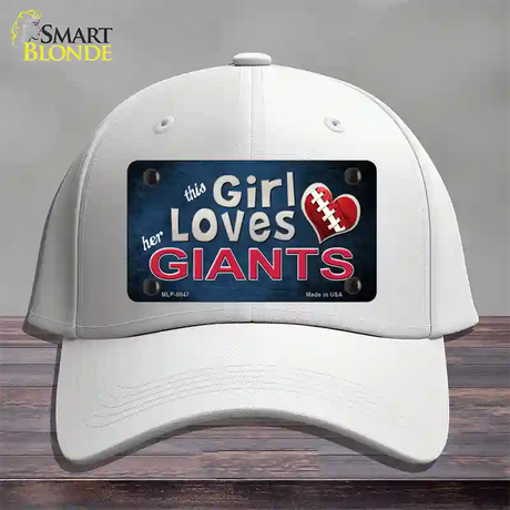 This Girl Loves Her Giants Novelty License Plate Hat Cotton / White