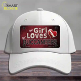 This Girl Loves Her Buccaneers Novelty License Plate Hat Cotton / White