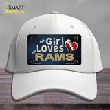 This Girl Loves Her Rams Novelty License Plate Hat Cotton / White