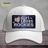 This Girl Loves Her Rockies Novelty License Plate Hat Cotton / White